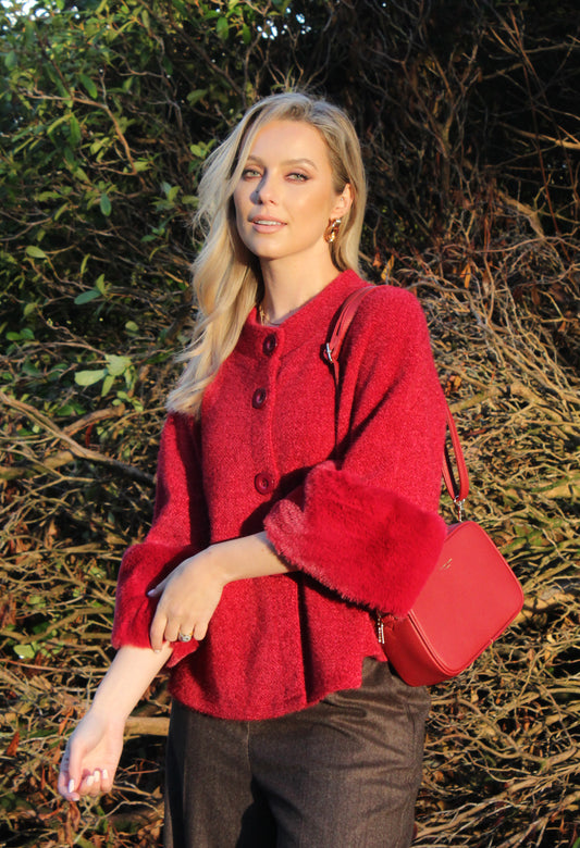 Faux Fur Trim Jacket