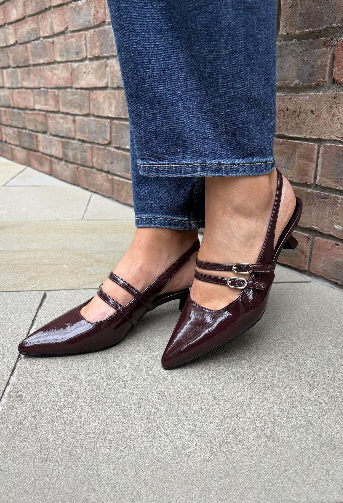 Double Strap Sling Back