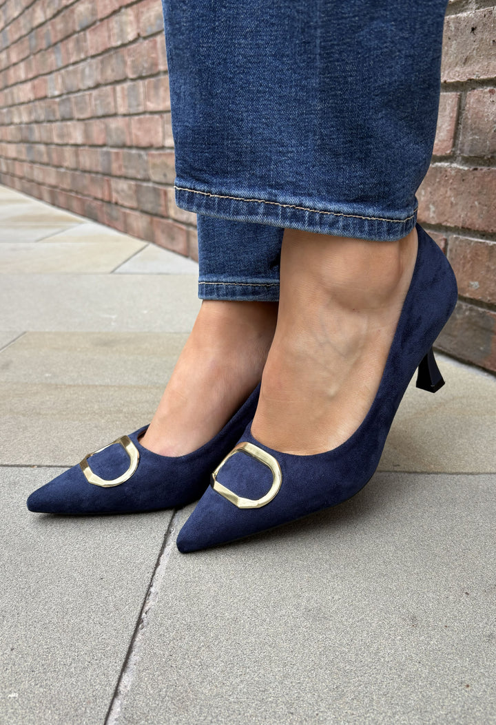 Suede Look Court Heel