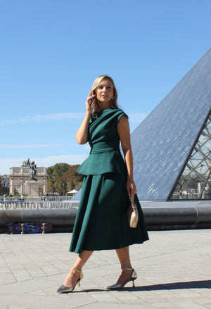 Connie Peplum Midi Dress