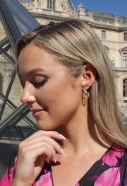 Cubic Zirconia Hoop Earrings