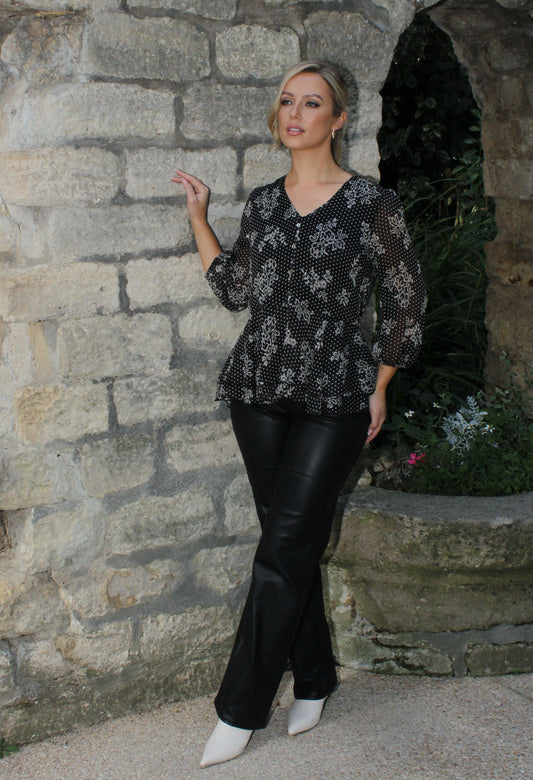 Tripois Peplum Blouse – Pamela Scott