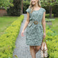 Floral Print Linen Dress