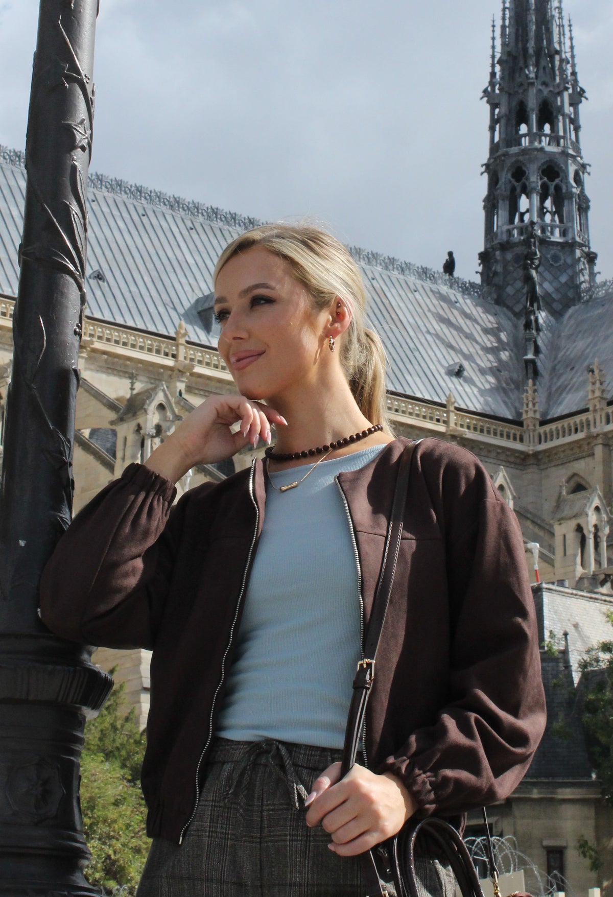 Harley Faux Suede Bomber Jacket