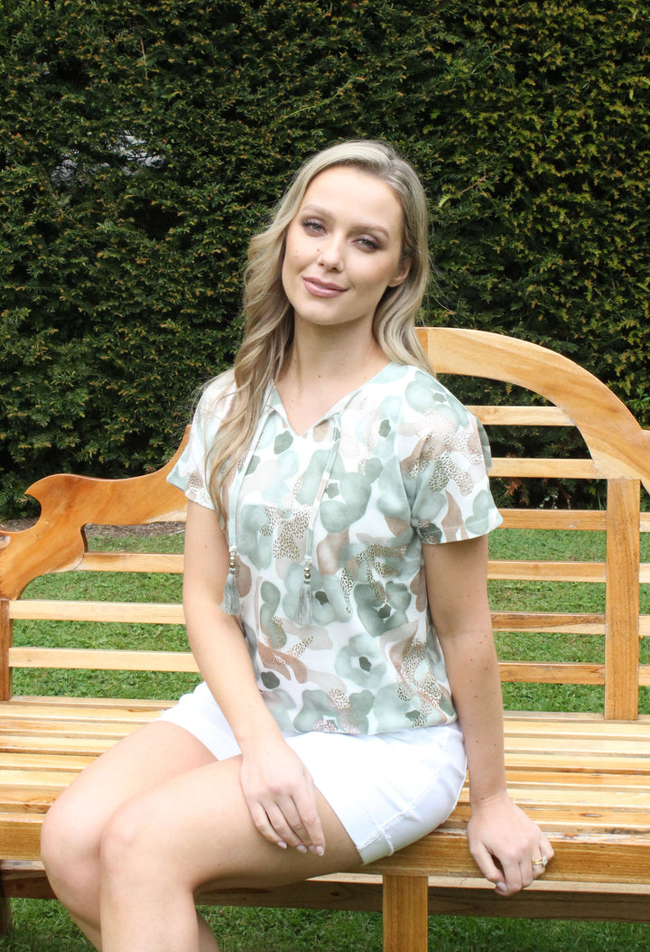 Dreamy Watercolour Print Knit Top