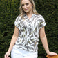 Zebra Print Knit Top