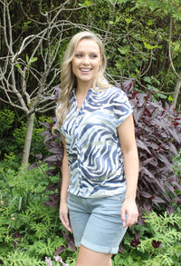 Nairobi Zebra Print Fine Knit Top