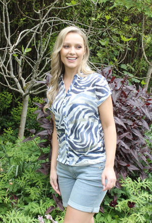 Nairobi Zebra Print Fine Knit Top