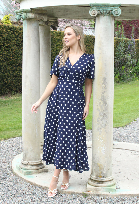 Zoe Polka Dot Midi Dress