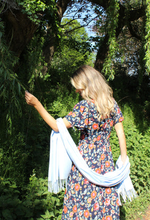 Floral Print Buttoned Midi Dress