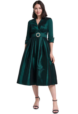 Diamante Detail Belt Midi Dress