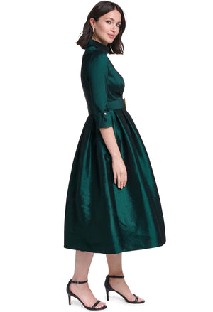 Diamante Detail Belt Midi Dress