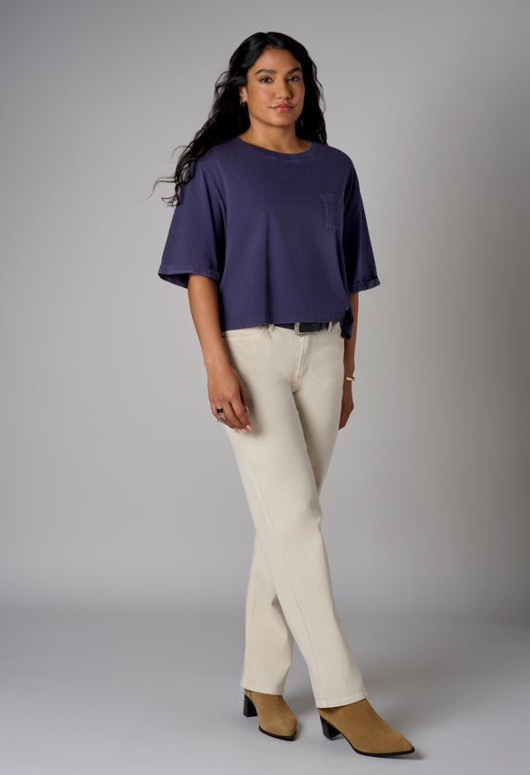 Boxy Fit Round Neck Top