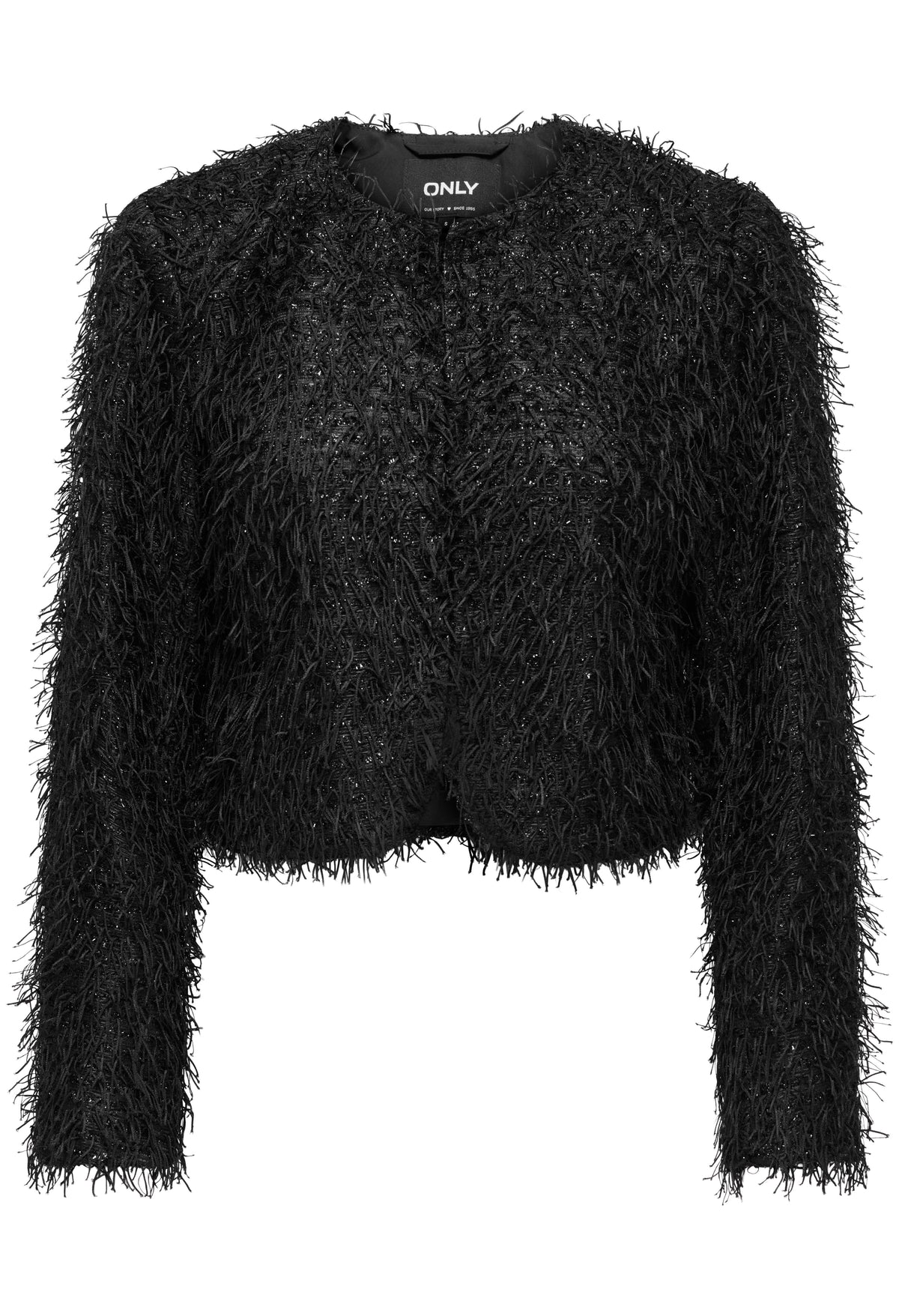Fringe Sequins Cropped Jacket