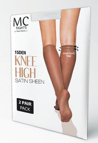 Knee High Satin Sheen Socks