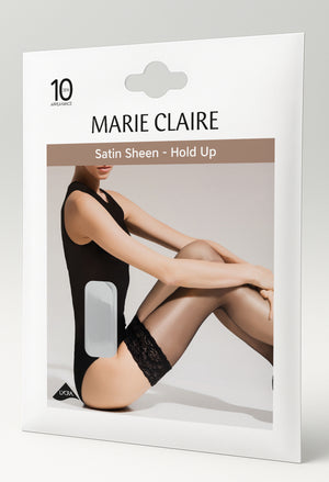 Satin Sheen Hold Ups In 10 Denier