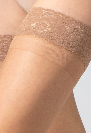 Satin Sheen Hold Ups In 10 Denier