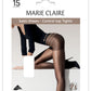 Marie Claire satin sheer control top tights packaging on a white background