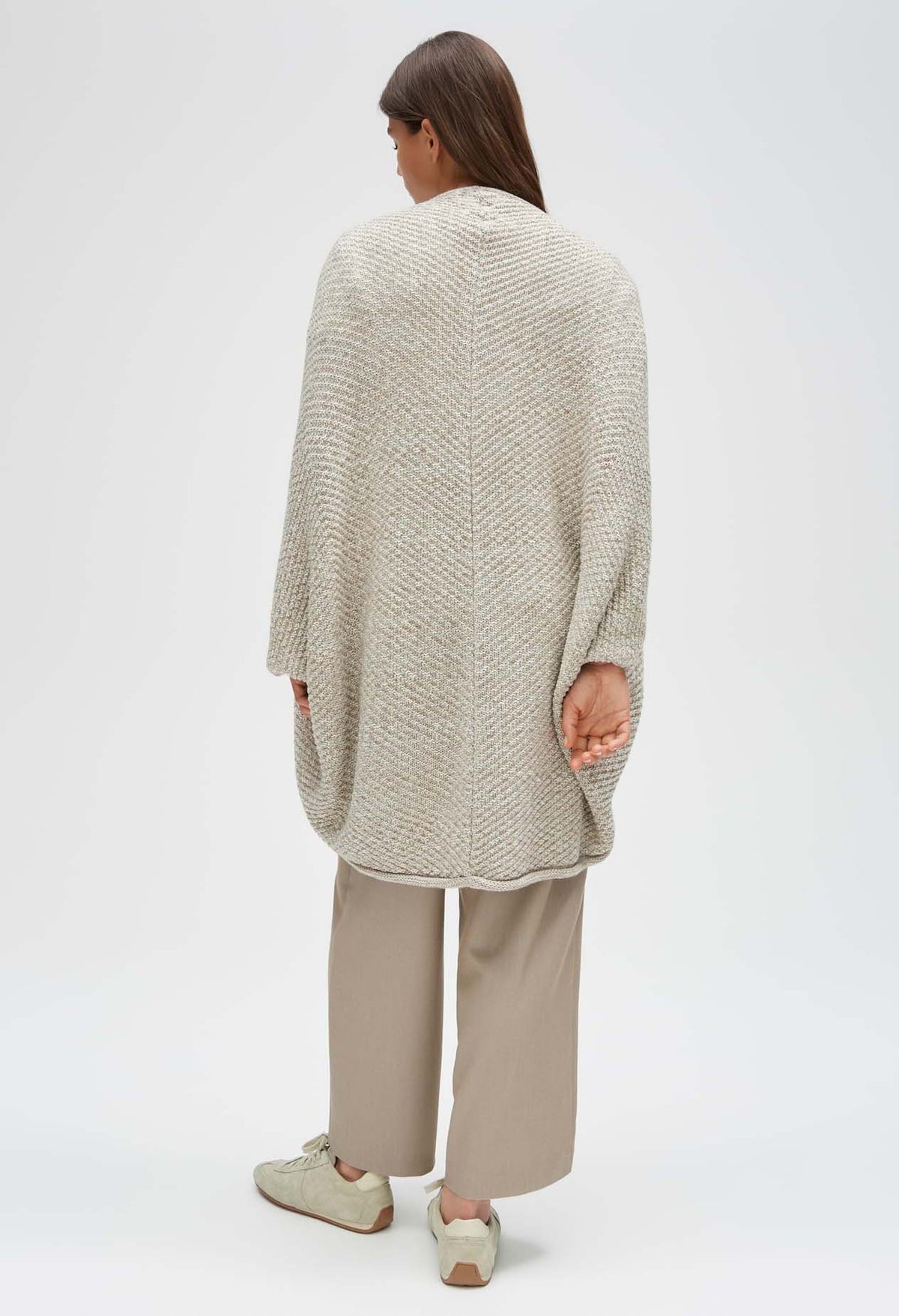 Amaryllis Waffle Cardigan, view 3 – Pamela Scott