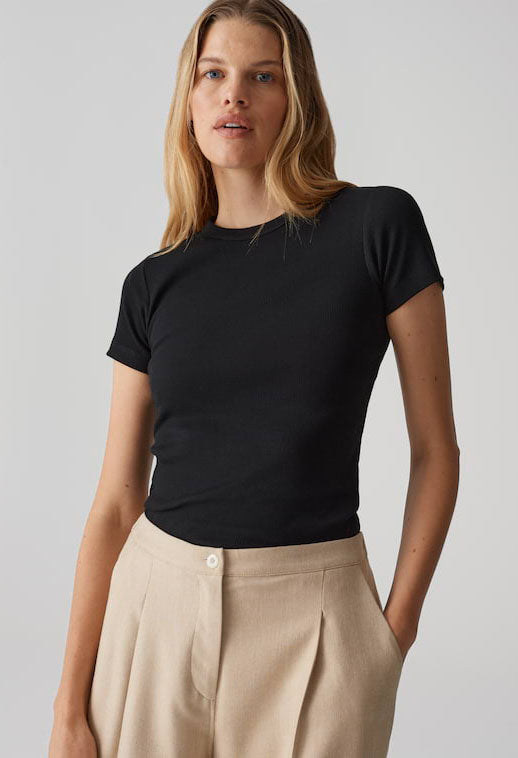 Samuna Slim Fine ribbed T-Shirt