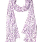 Abstract Print Scarf with Frayed Edge Trim