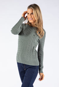 Round Neck Cable Knit