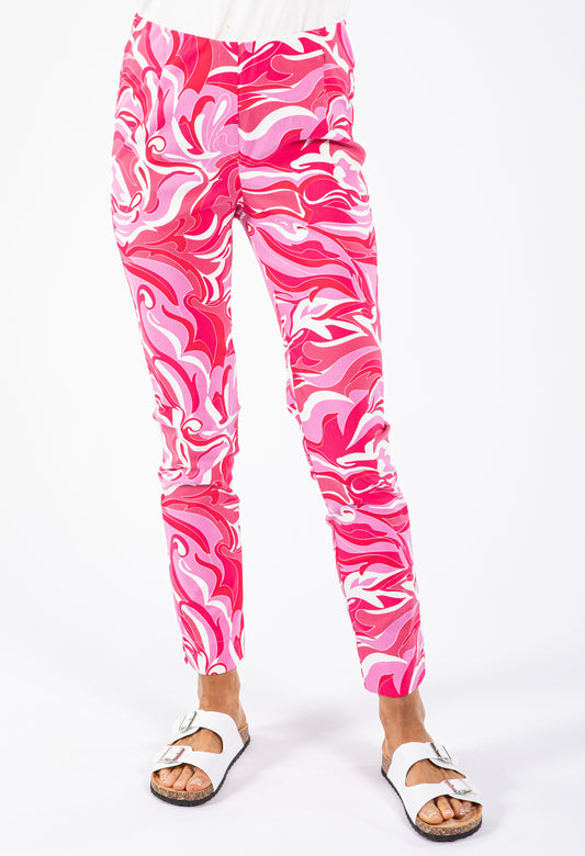 Bengaline Trousers in Pink Swirl