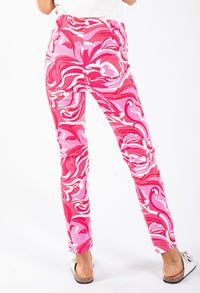 Bengaline Trousers in Pink Swirl