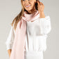 soft cashmere touch pashmina scarf in light pink