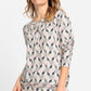 Graphic Print Top with Slip Neckline