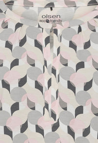 Graphic Print Top with Slip Neckline