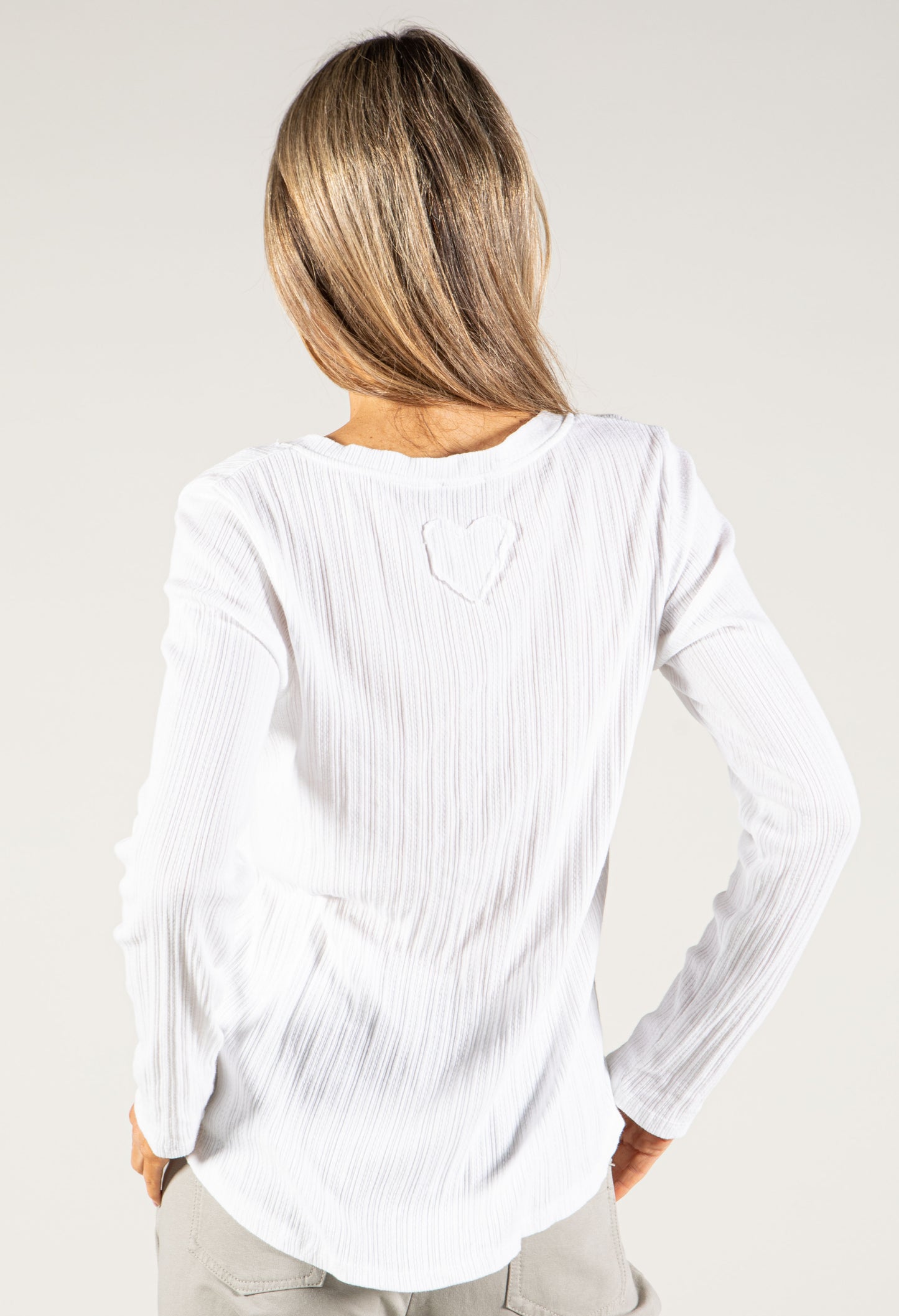 Ribbed Faded Look Top