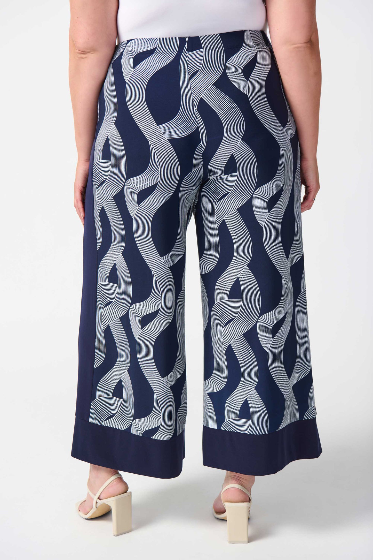Wide Leg Abstract Print Pants