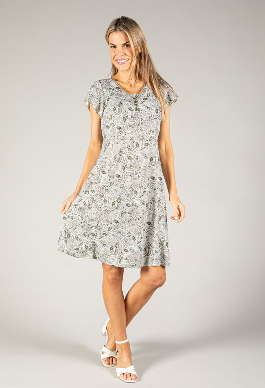 Leaf Print Dress