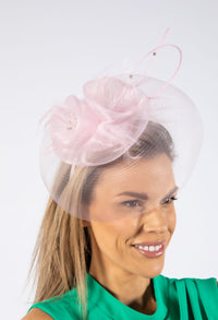 Feather and Diamante Detail Fascinator