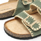 Double Strap Embroidered Sandal