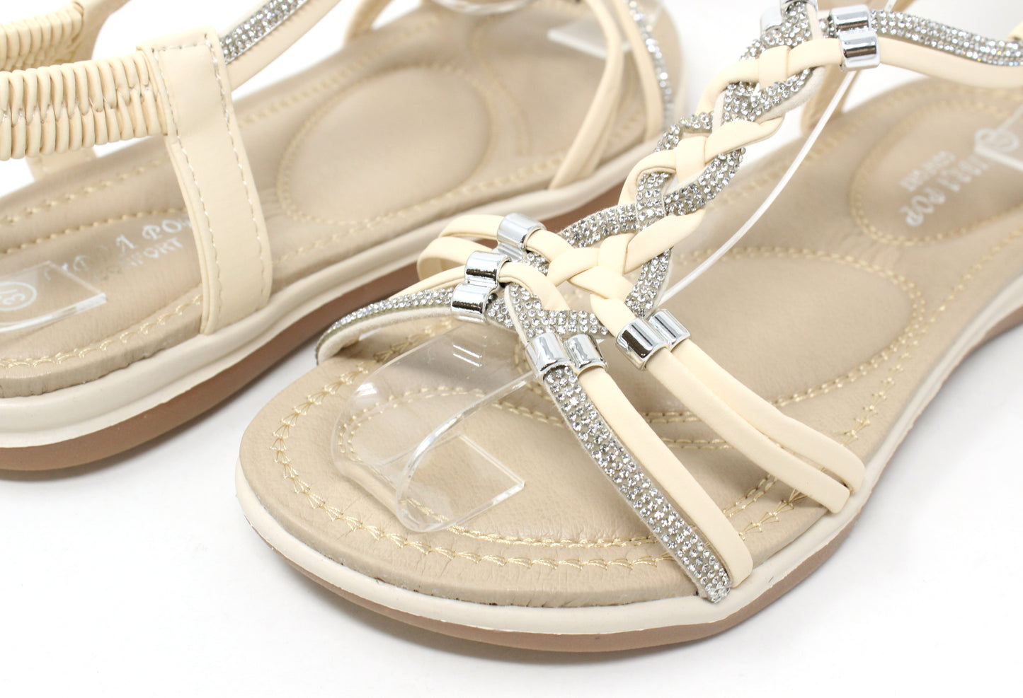 Diamante Twist Strap Sandal