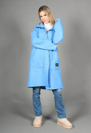 Soft Boucle Zip Up Coatigan