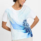 Large Flower Print Front Top