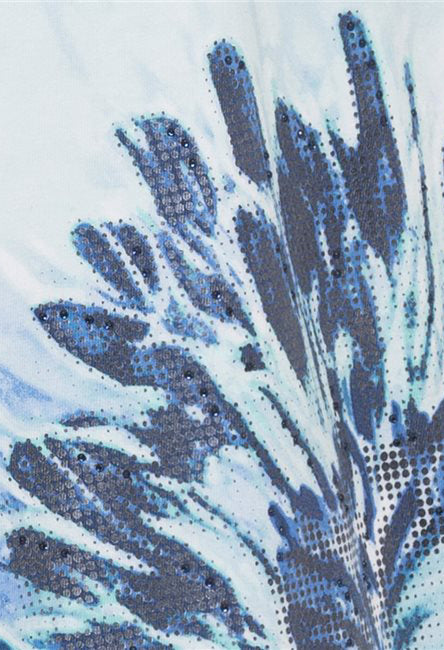 Large Flower Print Front Top