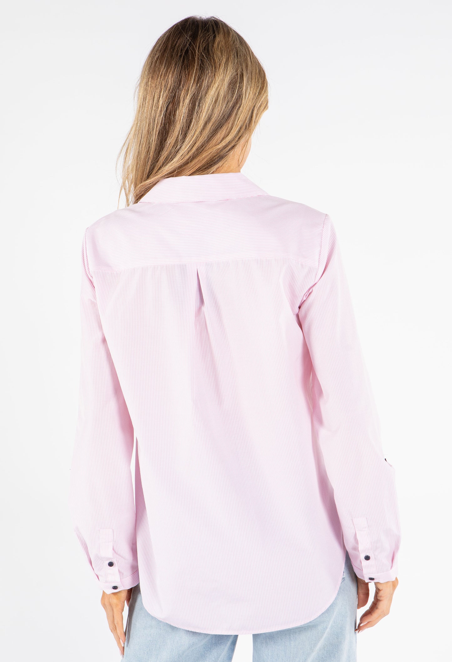 Light Striped V Neck Shirt