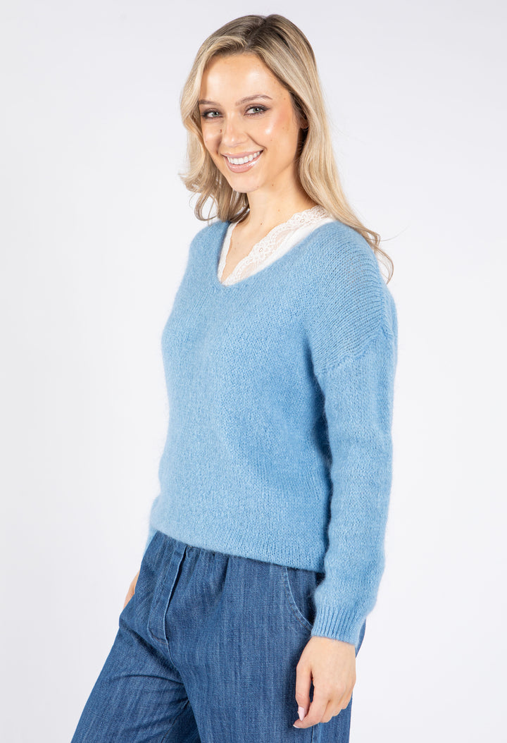 Soft Touch V Neck Knit Pullover