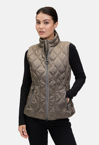 Quilted Vest with Stand-Up Collar