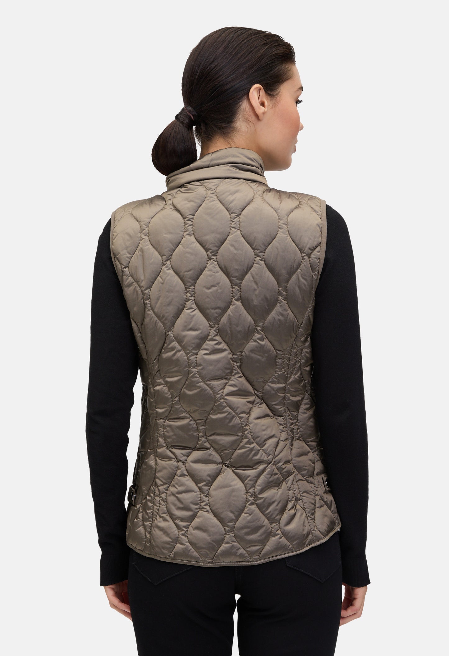 Quilted Vest with Stand-Up Collar