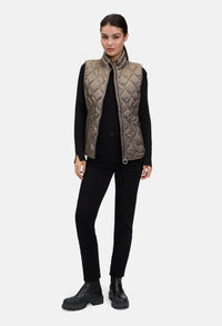 Quilted Vest with Stand-Up Collar