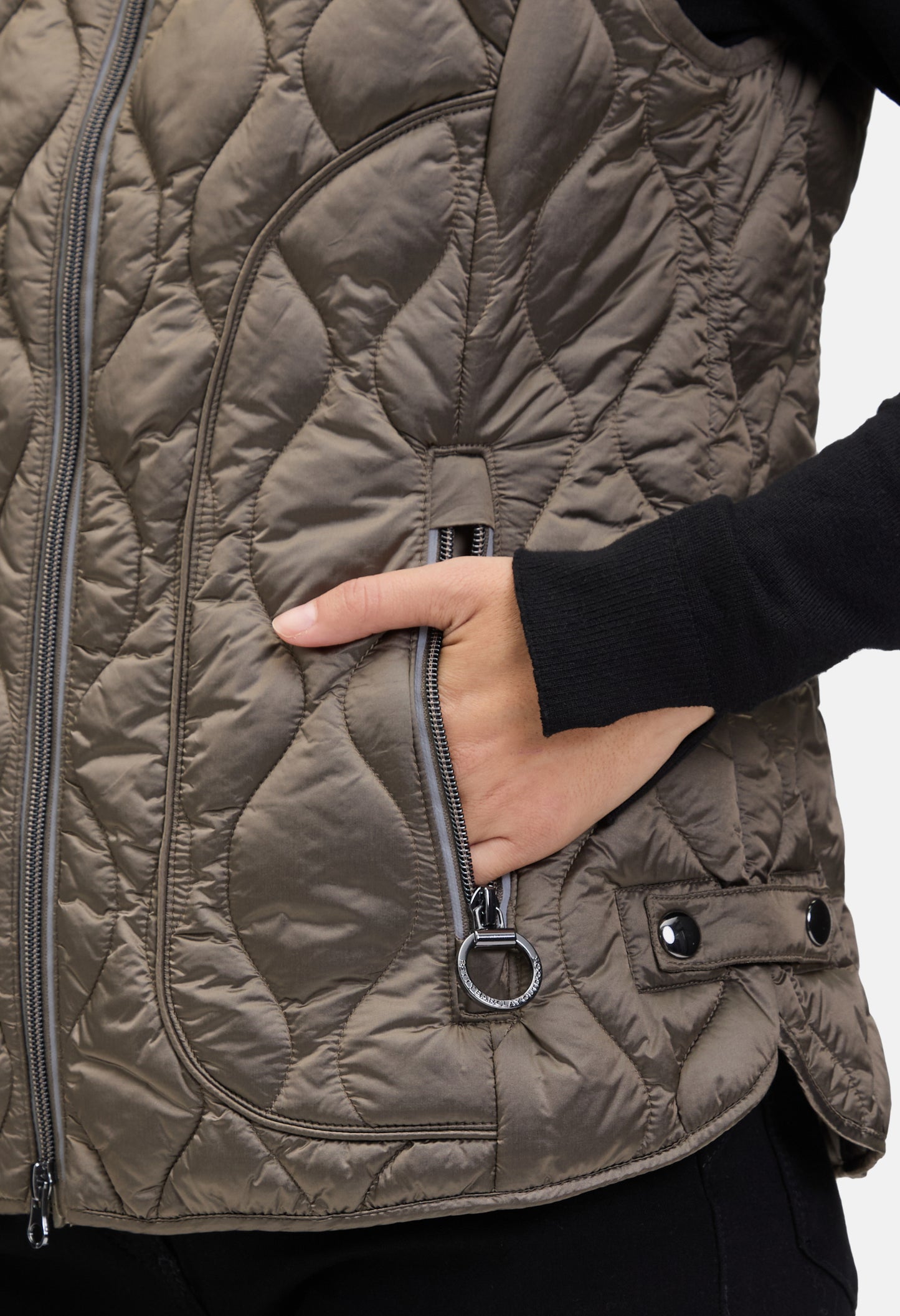 Quilted Vest with Stand-Up Collar