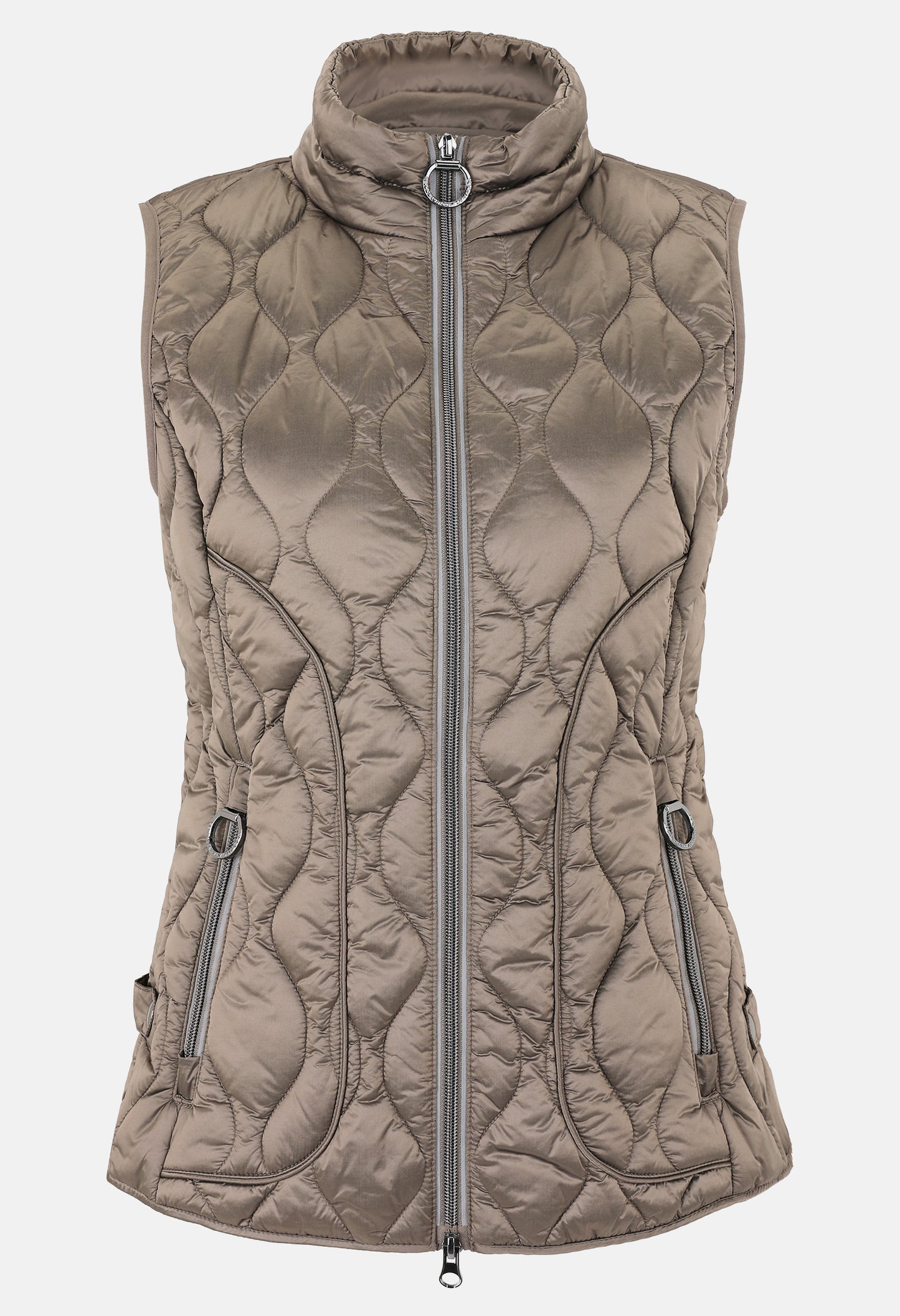 Quilted Vest with Stand-Up Collar