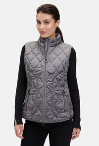 Quilted Vest with Stand-Up Collar