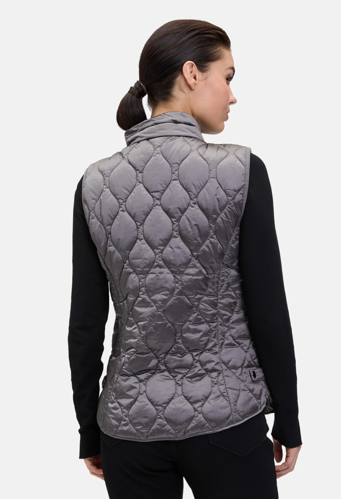 Quilted Vest with Stand-Up Collar