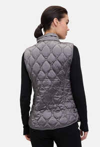 Quilted Vest with Stand-Up Collar